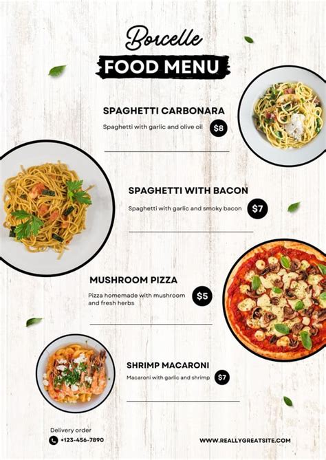 menu.