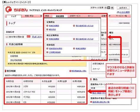 インターネットでできること│千葉銀行.